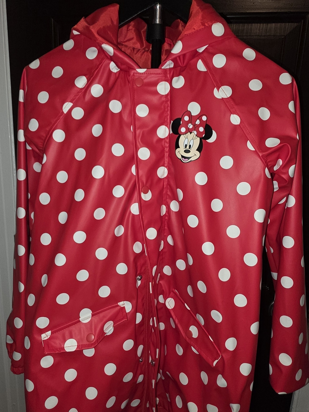 Disney Red and White Polka Dot Minnie Mouse Raincoat